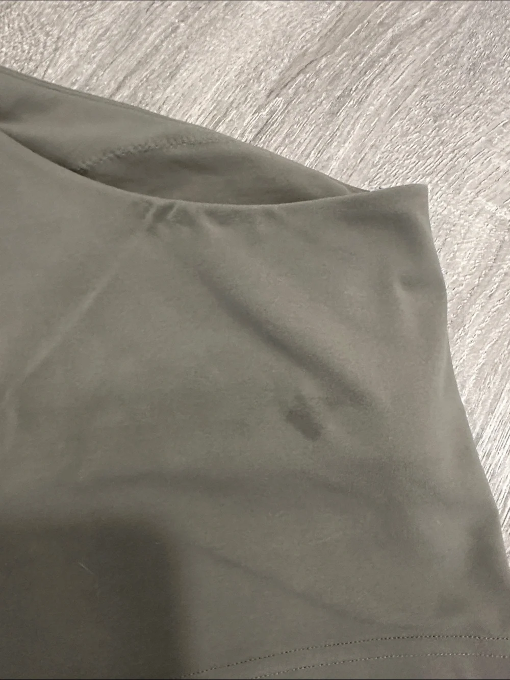 lululemon athletica One-Shoulder Crop Top in Olive Green